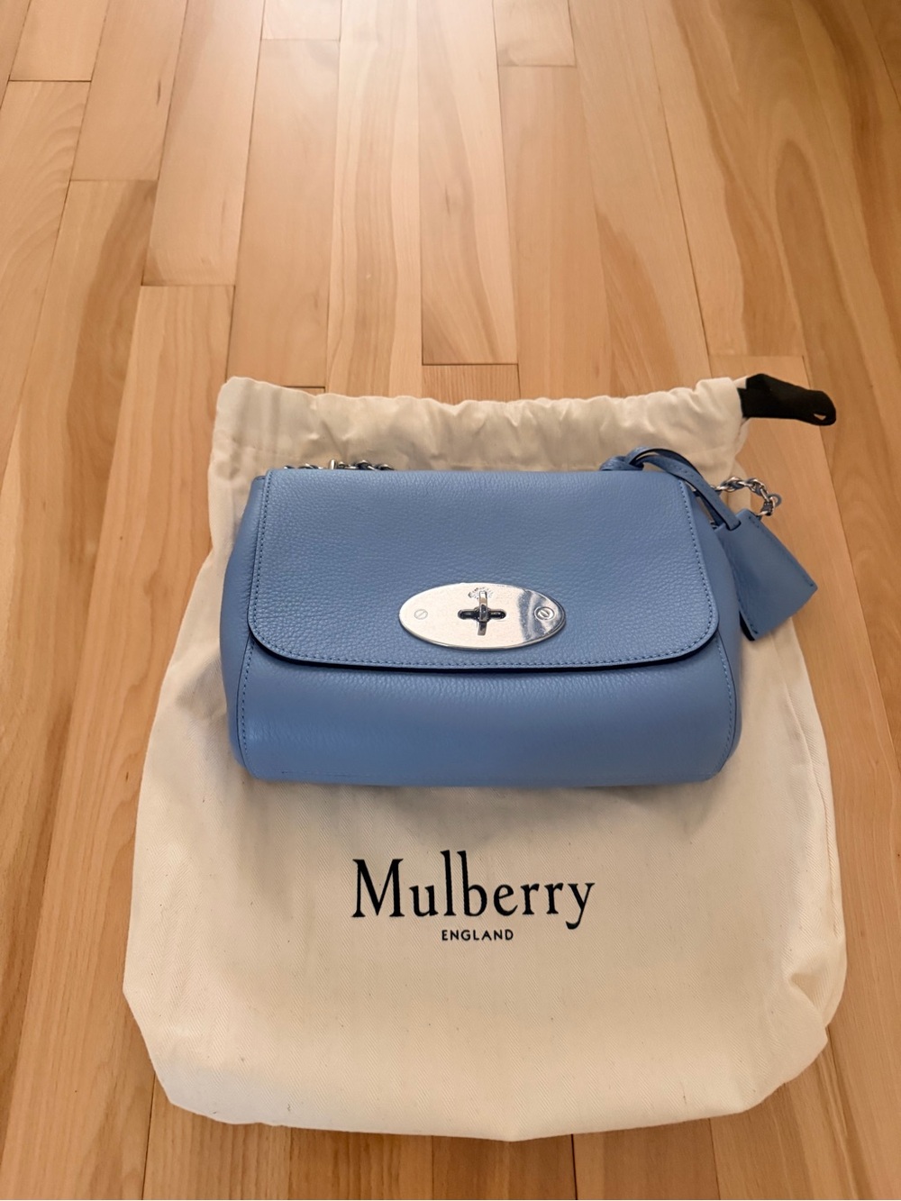 Mulberry Blue Leather Lily Shoulder Bag